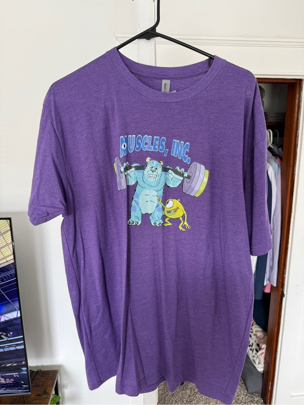 Muscles, Inc. Purple Graphic Tee